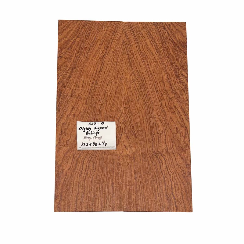 figured-bubinga-drop-top-21-x-7-1-8-x-1-4-327-b Figured Bubinga Drop Top 21" x 7-1/8" x 1/4" #327 B