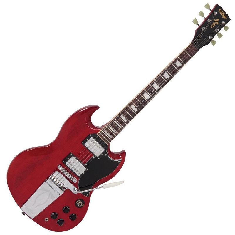 vintage-vs6v-reissued-vibrola-tailpiece-cherry-red Vintage VS6V ReIssued ~ Vibrola Tailpiece ~ Cherry Red