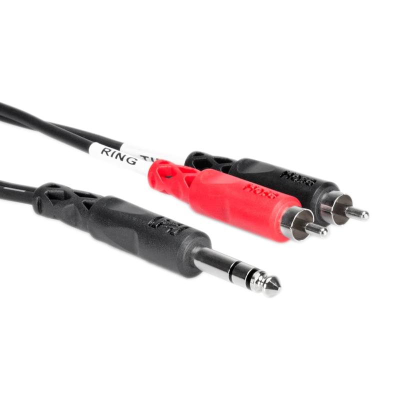 hosa-trs-202-stereo-y-1-4-to-rca-6-5ft-cable Hosa TRS-202 Stereo Y-1/4" TO RCA- 6.5ft. Cable