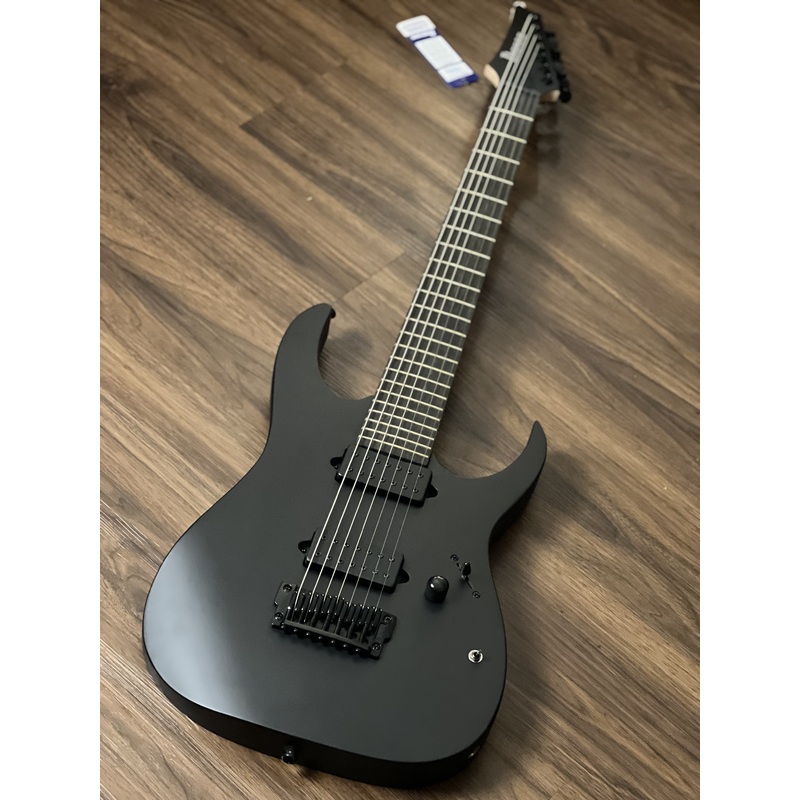 ibanez-iron-label-rgixl7-bkf-7-string-in-black-flat Ibanez Iron Label RGIXL7-BKF 7-String in Black Flat