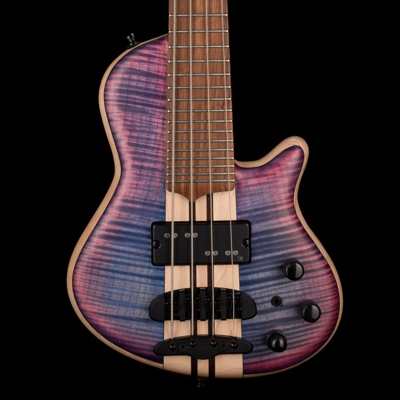 mayones-cali4-bass-17-5-scale-3a-flamed-maple-top-swamp-ash-body-ultra-violet-techno-burst-finish-with-case Mayones Cali4 Bass 17.5" Scale 3A Flamed Maple Top/Swamp Ash Body Ultra-Violet Techno Burst Finish with Case