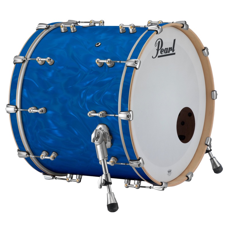 pearl-music-city-custom-reference-pure-22-x16-bass-drum-blue-satin-moire-rfp2216bx-c721 Pearl Music City Custom Reference Pure 22"x16" Bass Drum BLUE SATIN MOIRE RFP2216BX/C721