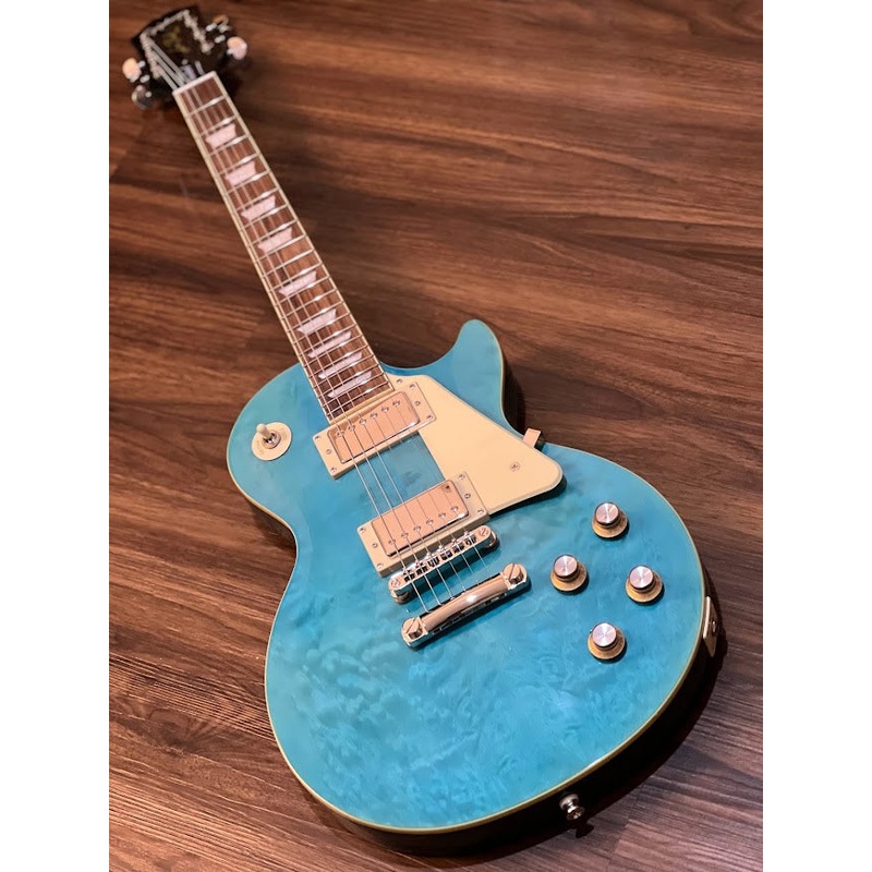 epiphone-les-paul-standard-60s-quilt-top-in-translucent-blue Epiphone Les Paul Standard 60s Quilt Top in Translucent Blue