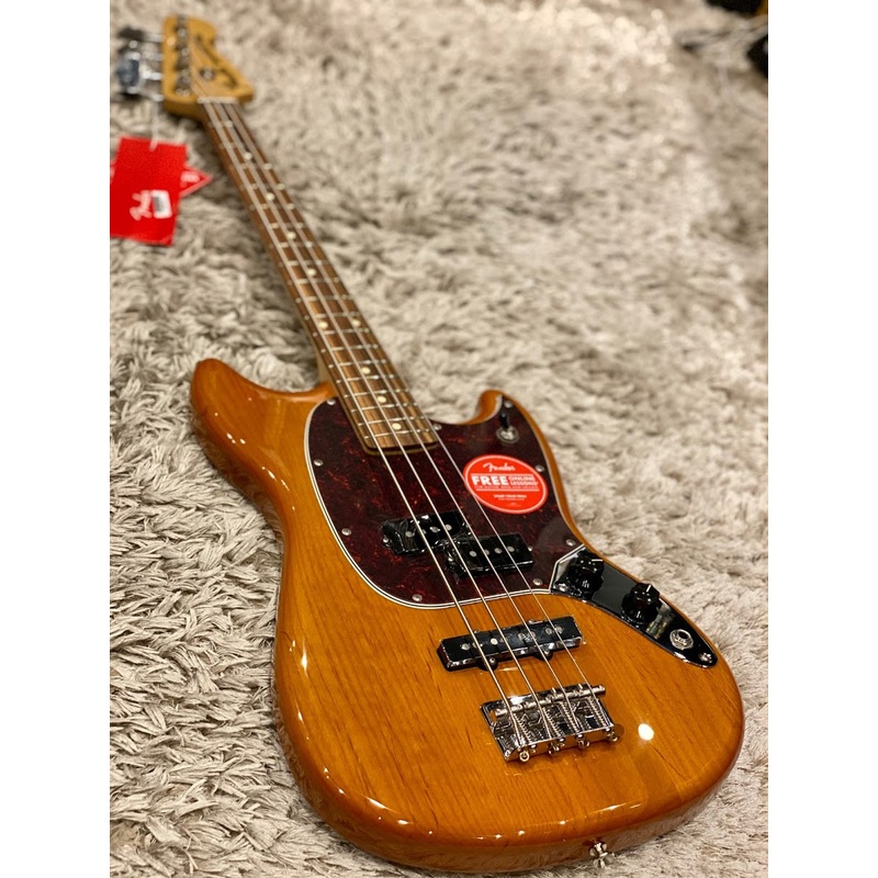 fender-player-mustang-bass-pj-aged-natural Fender Player Mustang Bass PJ - Aged Natural
