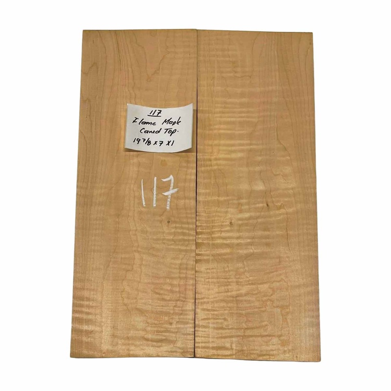 flame-maple-guitar-carved-top-19-7-8-x-7-x-1-117 Flame Maple Guitar Carved Top 19-7/8" x 7" x 1" #117