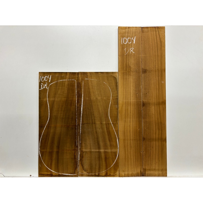 golden-acacia-dreadnought-guitar-back-side-set-1004 Golden Acacia Dreadnought Guitar Back & Side Set #1004