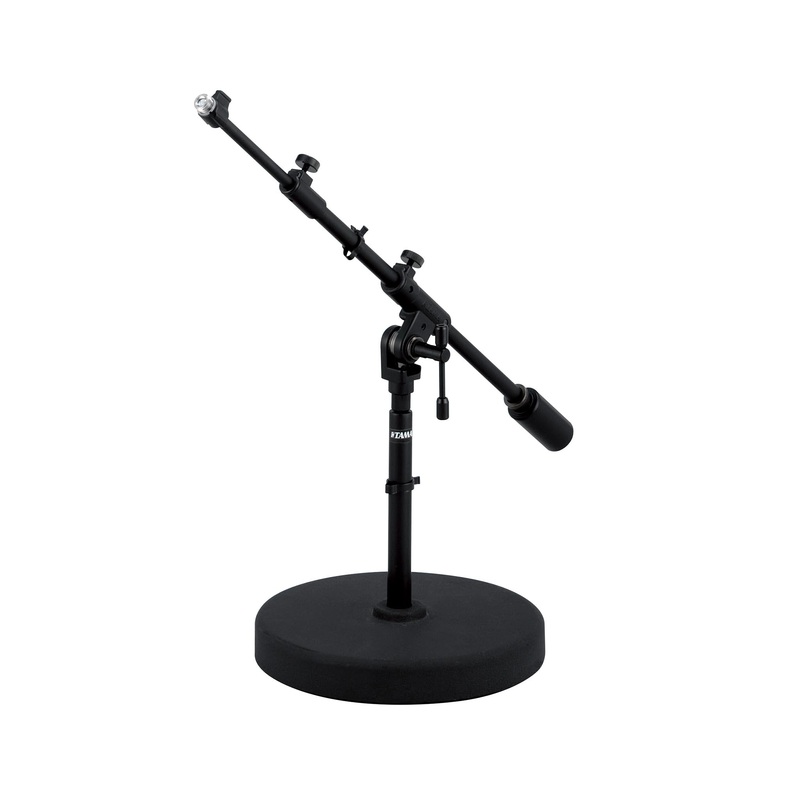 tama-ms736relbk-round-base-extra-low-profile-telescoping-boom-microphone-stand-black TAMA MS736RELBK Round Base Extra Low Profile Telescoping Boom Microphone Stand, Black