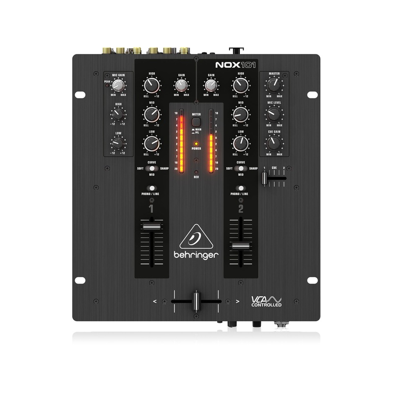 behringer-pro-mixer-nox101-2-channel-dj-mixer Behringer Pro Mixer NOX101 2-channel DJ Mixer