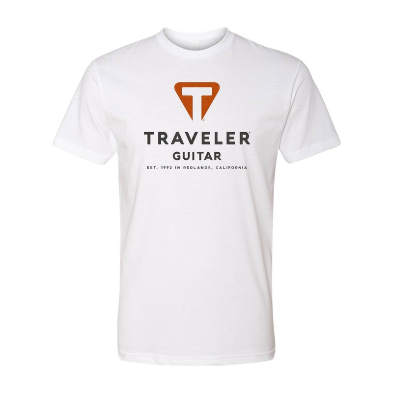 traveler-guitar-origin-logo-tee-front-logo-white Traveler Guitar Origin Logo Tee (Front Logo, White)