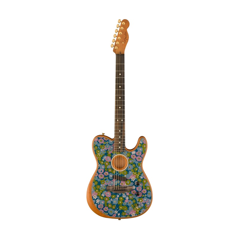 fender-fsr-american-acoustasonic-telecaster-acoustic-guitar-w-bag-ebony-fb-blue-flower Fender FSR American Acoustasonic Telecaster Acoustic Guitar w/bag, Ebony FB, Blue Flower