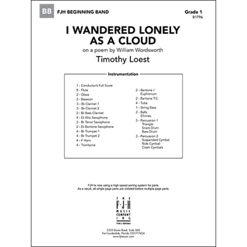 i-wandered-lonely-as-a-cloud-timothy-loest-concert-band-grade-1 I Wandered Lonely as a Cloud, Timothy Loest Concert Band Grade 1
