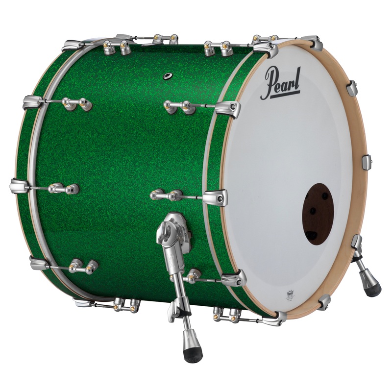 pearl-music-city-custom-reference-pure-24-x16-bass-drum-w-bb3-mount-green-glass-rfp2416bb-c446 Pearl Music City Custom Reference Pure 24"x16" Bass Drum w/ BB3 Mount GREEN GLASS RFP2416BB/C446