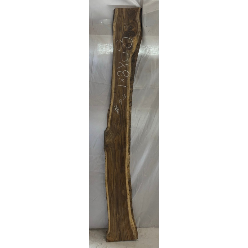 teak-lumber-live-edge-slab-80-x-8-x-1-526 Teak Lumber Live Edge Slab - 80"x 8"x 1" #526