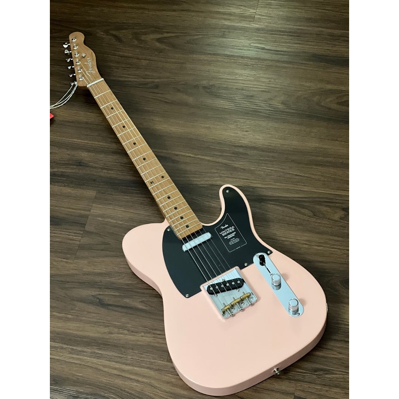 fender-limited-edition-vintera-50s-telecaster-modified-with-roasted-maple-fb-in-shell-pink Fender Limited Edition Vintera 50s Telecaster Modified with Roasted Maple FB in Shell Pink