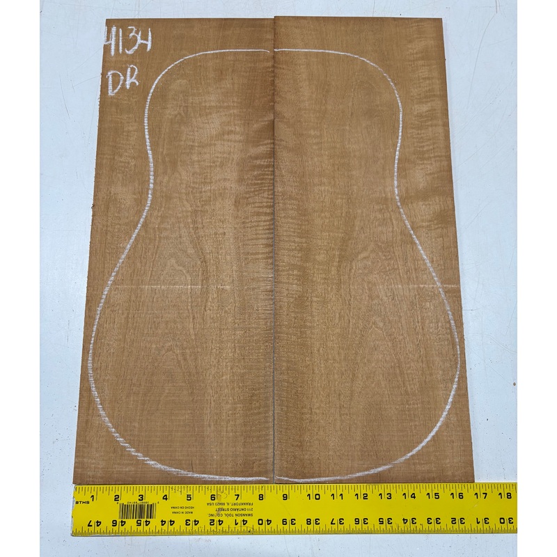 flame-genuine-mahogany-dreadnought-guitar-back-set-4134 Flame Genuine Mahogany Dreadnought Guitar Back Set #4134