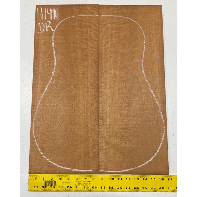 flame-genuine-mahogany-dreadnought-guitar-back-set-4141 Flame Genuine Mahogany Dreadnought Guitar Back Set #4141