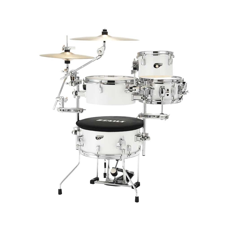 tama-cjp44c-sgw-cocktail-jam-mini-4-piece-drum-kit-w-carrying-bag-w-mcax5366-sugar-white TAMA CJP44C-SGW Cocktail-JAM Mini 4 Piece Drum Kit W/Carrying Bag W/MCAX5366, Sugar White
