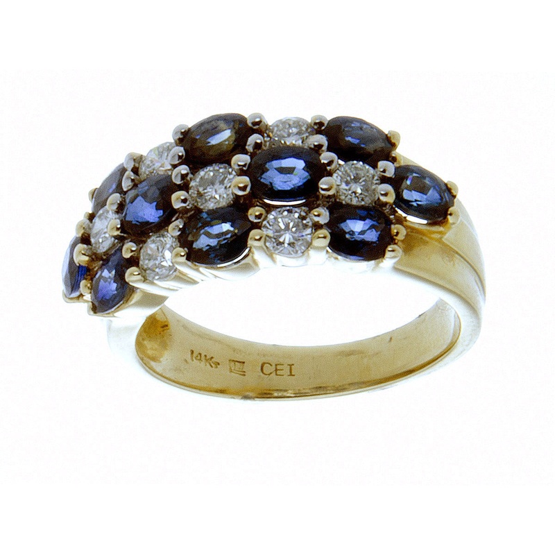 3-00ct-sapphire-diamond-band-ring 3.00ct Sapphire & Diamond Band Ring