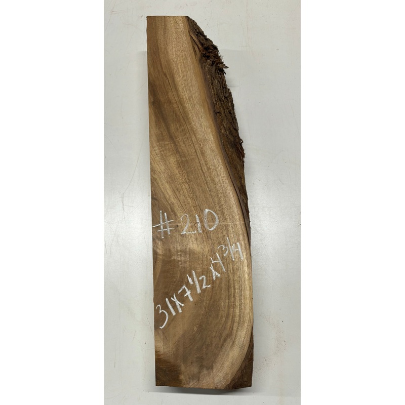 flame-hawaiian-koa-lumber-live-edge-slab-31-x-7-1-2-x-4-3-4-210 Flame Hawaiian Koa Lumber Live Edge Slab - 31" x 7-1/2" x 4-3/4" #210