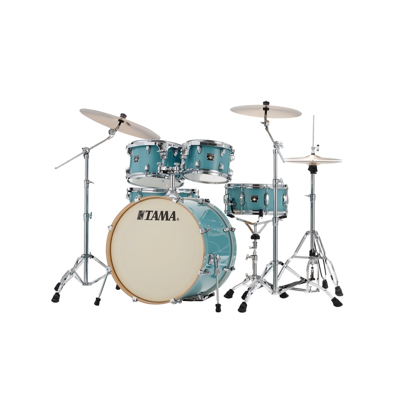 tama-cl52krs-leg-superstar-classic-maple-5-piece-drum-shell-kit-light-emerald-blue-green TAMA CL52KRS-LEG Superstar Classic Maple 5-Piece Drum Shell Kit, Light Emerald Blue Green