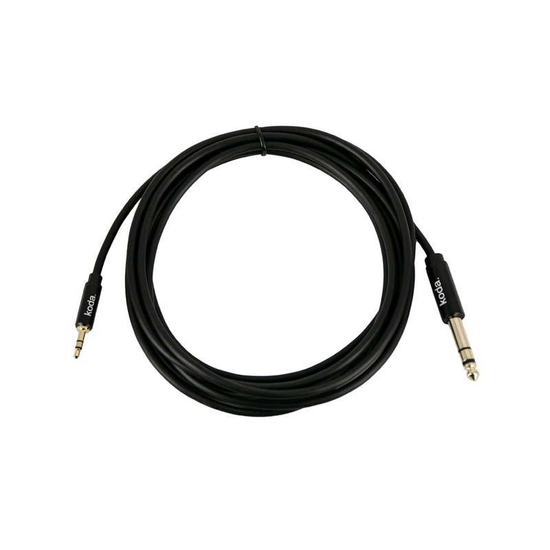 koda-essential-kbctrs10-trs-3-5mm-to-trs-1-4-inch-balanced-cable-10ft koda essential KBCTRS10 TRS 3.5mm to TRS 1/4 inch Balanced Cable, 10ft