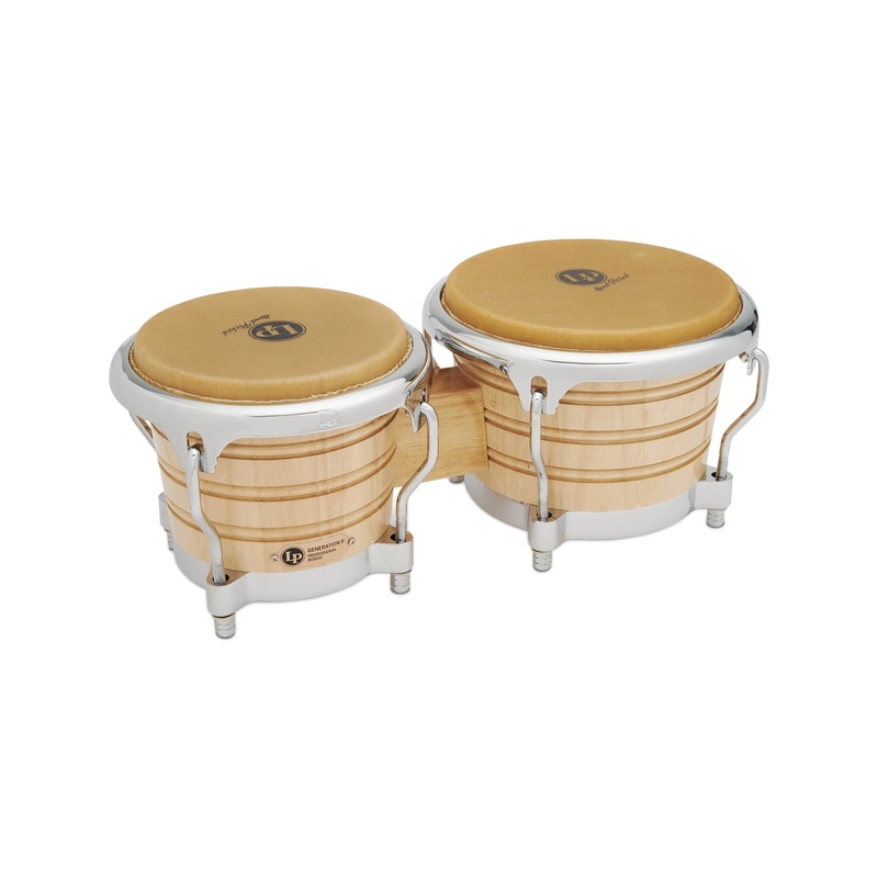 latin-percussion-generation-ii-bongo-natural-chrome-rim Latin Percussion Generation II Bongo, Natural/Chrome Rim