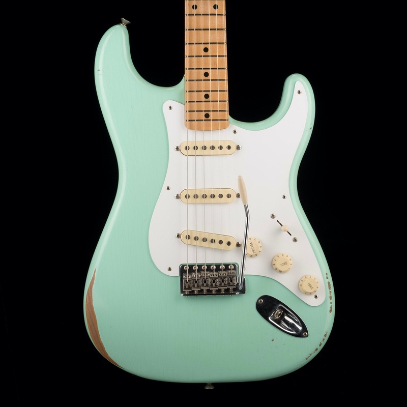 pre-owned-fender-vintera-road-worn-50s-stratocaster-surf-green-with-gig-bag Pre Owned Fender Vintera Road Worn 50s Stratocaster Surf Green With Gig Bag