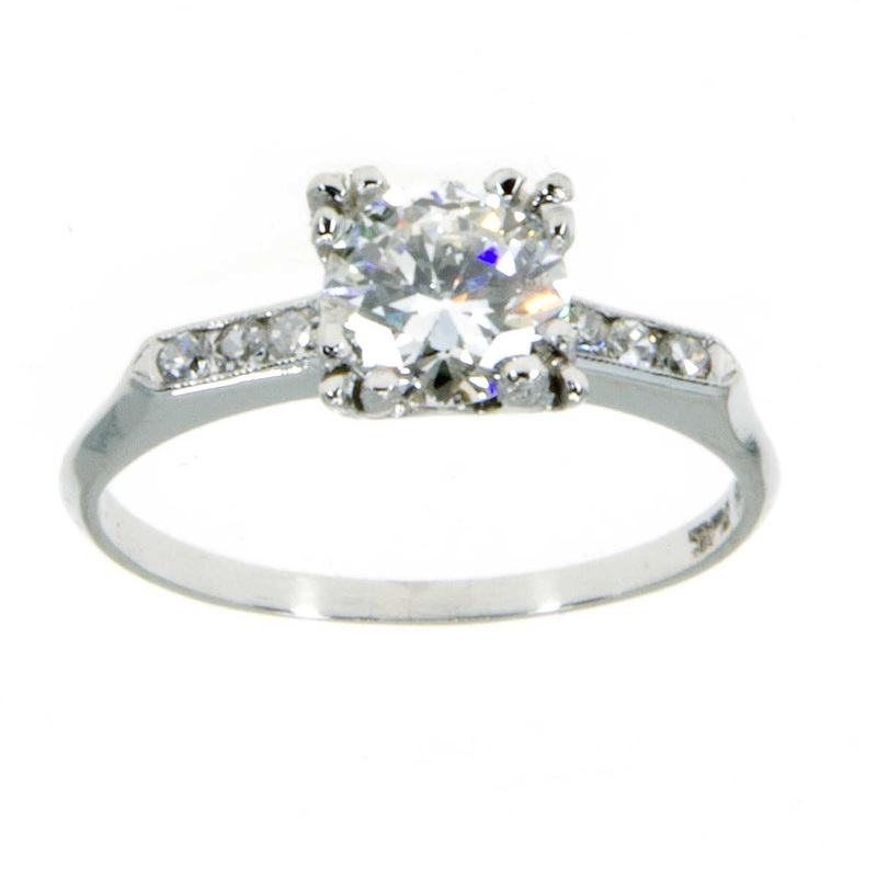 art-deco-platinum-diamond-engagement-ring Art Deco Platinum Diamond Engagement Ring
