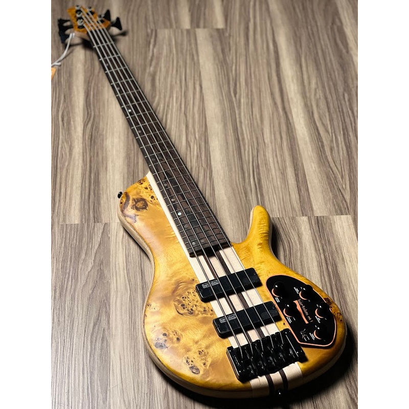 cort-artisan-bass-a5-plus-single-cut-in-amber-open-pore Cort Artisan Bass A5 Plus Single Cut in Amber Open Pore