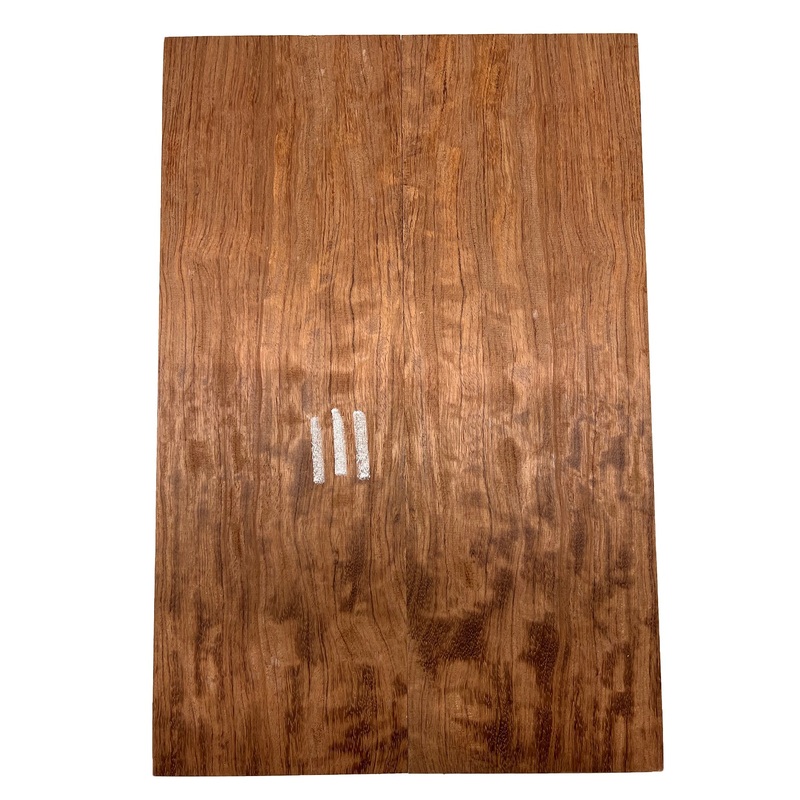 curly-flame-bubinga-bookmatched-guitar-drop-tops-21-x-7-x-1-4-111 Curly Flame Bubinga Bookmatched Guitar Drop Tops 21" x 7" x 1/4" #111