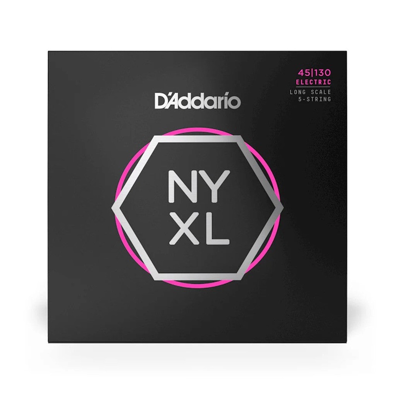 d-addario-nyxl45130-nyxl-5-string-bass-strings-long-scale-regular-light-45-130 D'Addario NYXL45130 NYXL 5-String Bass Strings, Long Scale, Regular Light, 45-130