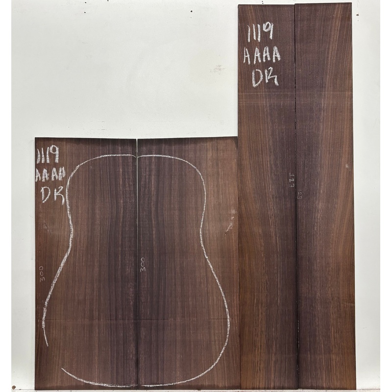 east-indian-rosewood-dreadnought-aaaa-grade-guitar-back-side-set-1119 East Indian Rosewood Dreadnought AAAA Grade Guitar Back & Side Set #1119