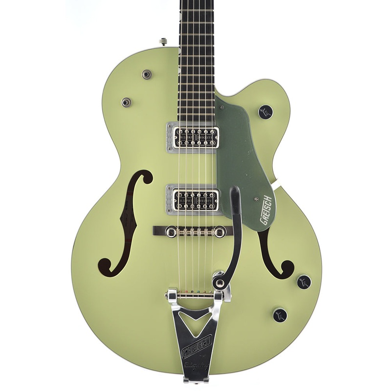 disc-gretsch-g6118t-anniversary-rosewood-fingerboard-two-tone-smoke-green-with-bigsby DISC - Gretsch G6118T Anniversary Rosewood Fingerboard Two-Tone Smoke Green with Bigsby