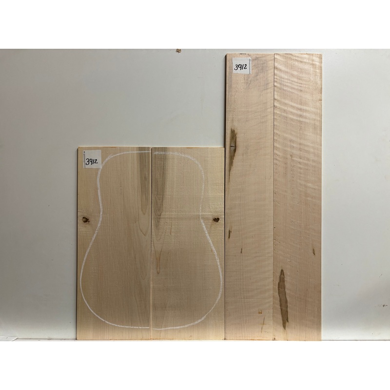 flame-ambrosia-maple-aaaa-grade-dreadnought-guitar-back-and-side-set-3912 Flame Ambrosia Maple AAAA Grade Dreadnought Guitar Back and Side Set #3912
