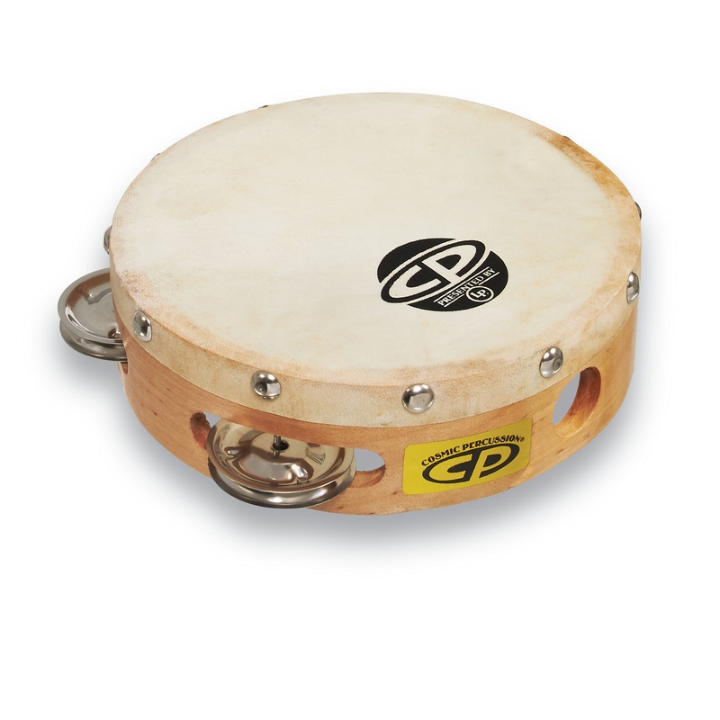 cp-by-latin-percussion-cp376-6-handheld-single-row-headed-tambourine-steel-jingles CP by Latin Percussion CP376 6" Handheld Single Row Headed Tambourine - Steel Jingles