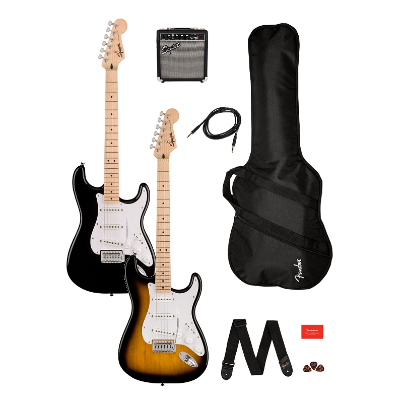 fender-squier-sonic-stratocaster-pack-black Fender Squier Sonic Stratocaster Pack Black