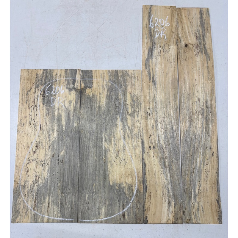 flame-spalted-tamarind-dreadnought-back-and-side-set-6206 Flame Spalted Tamarind Dreadnought Back And Side Set #6206