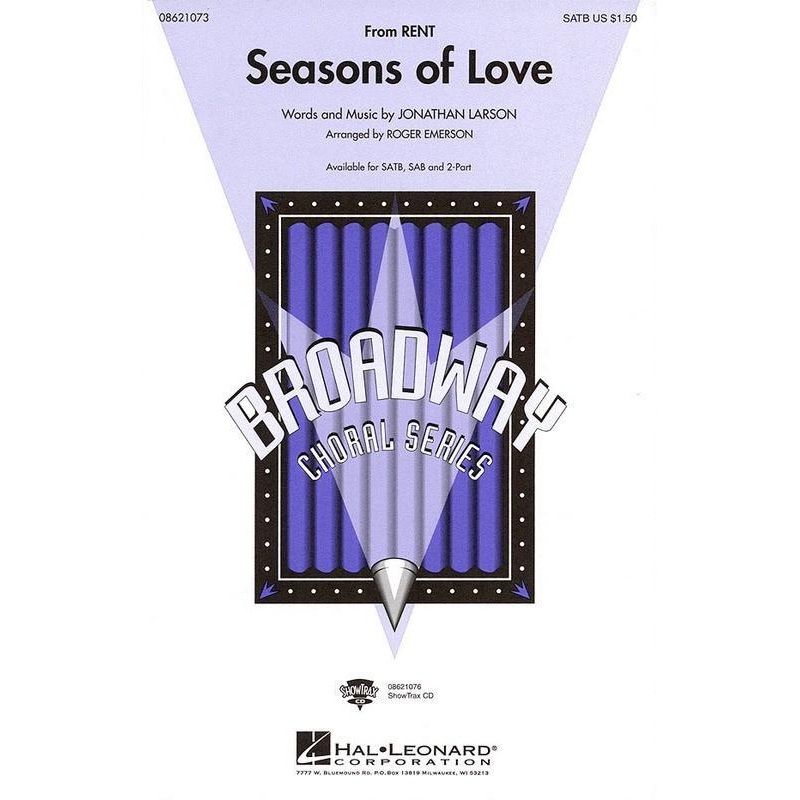 seasons-of-love-from-rent-jonathan-larson-arr-roger-emerson-choral-showtrax-cd Seasons of Love (from Rent), Jonathan Larson Arr. Roger Emerson Choral Showtrax CD