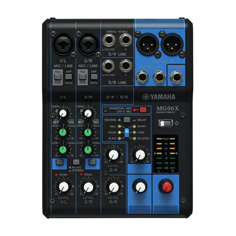 yamaha-mg06x-6-channel-pa-mixer-with-effects Yamaha MG06X 6-Channel PA Mixer with Effects