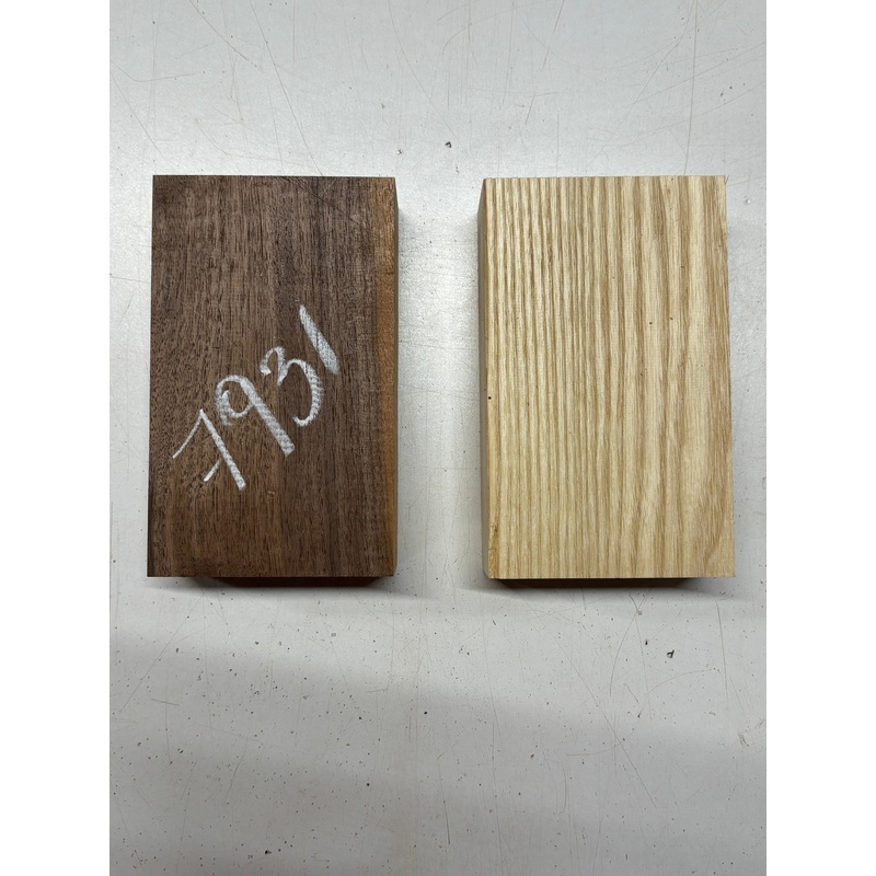 2-pack-2-species-black-walnut-white-ash-thin-stock-lumber-6-1-2-x-4-x-1-7-8-7931 2 Pack 2 Species Black Walnut + White Ash Thin Stock Lumber 6-1/2" x 4" x 1-7/8" #7931