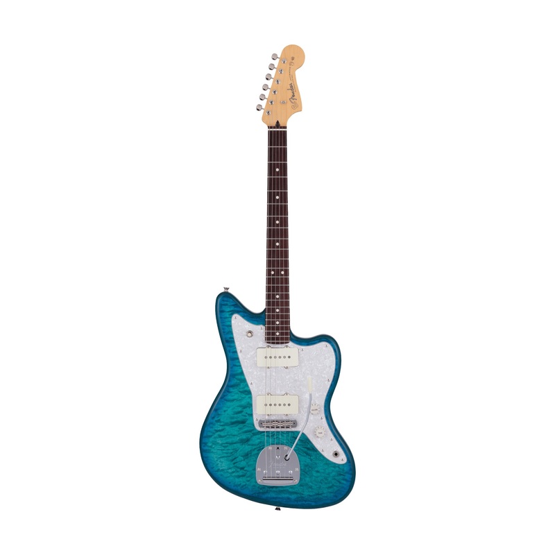 fender-japan-hybrid-ii-jazzmaster-electric-guitar-w-quilt-maple-top-rw-fb-quilt-aquamarine Fender Japan Hybrid II Jazzmaster Electric Guitar w/Quilt Maple Top, RW FB, Quilt Aquamarine