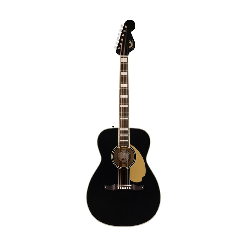 fender-malibu-vintage-acoustic-guitar-w-case-black Fender Malibu Vintage Acoustic Guitar w/Case, Black