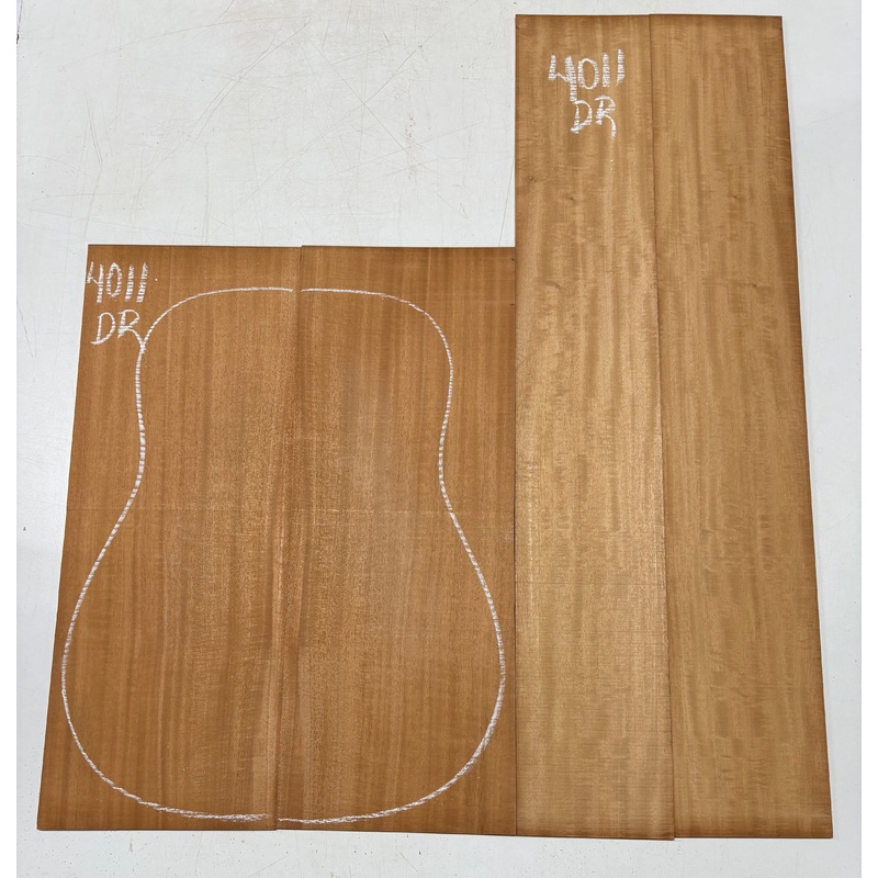 flame-genuine-mahogany-dreadnought-guitar-back-side-set-4011 Flame Genuine Mahogany Dreadnought Guitar Back & Side Set #4011