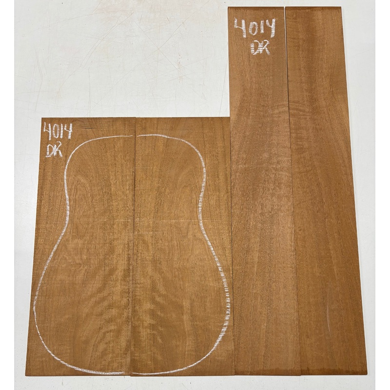 flame-genuine-mahogany-dreadnought-guitar-back-side-set-4014 Flame Genuine Mahogany Dreadnought Guitar Back & Side Set #4014