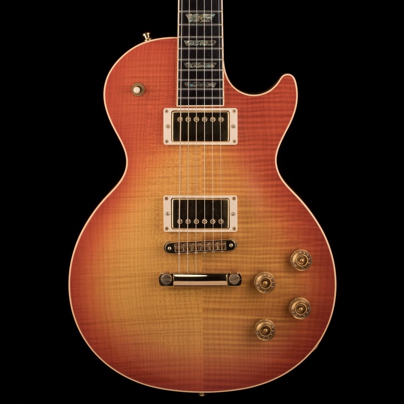 pre-owned-2000-gibson-custom-shop-les-paul-elegant-tangerine-burst-with-ohsc Pre Owned 2000 Gibson Custom Shop Les Paul Elegant Tangerine Burst With OHSC