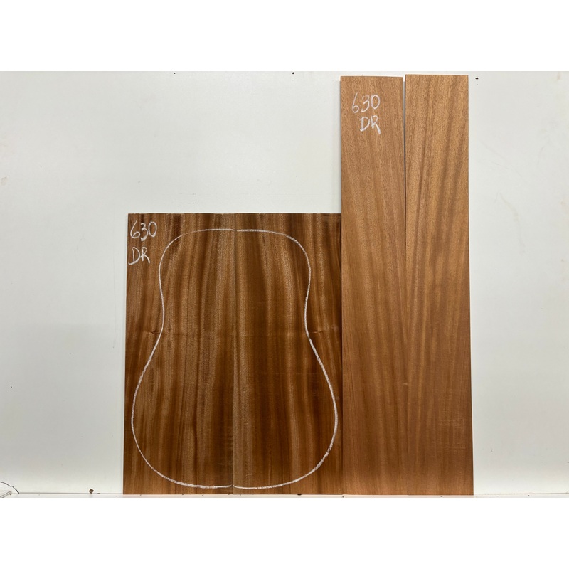 sapele-dreadnought-guitar-back-and-side-set-630 Sapele Dreadnought Guitar Back and Side Set #630