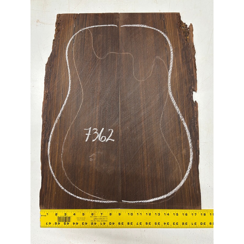 cocobolo-dreadnought-guitar-back-set-22-x8-1-2-x3-16-7362 Cocobolo Dreadnought Guitar Back Set 22"x8-1/2"x3/16"#7362