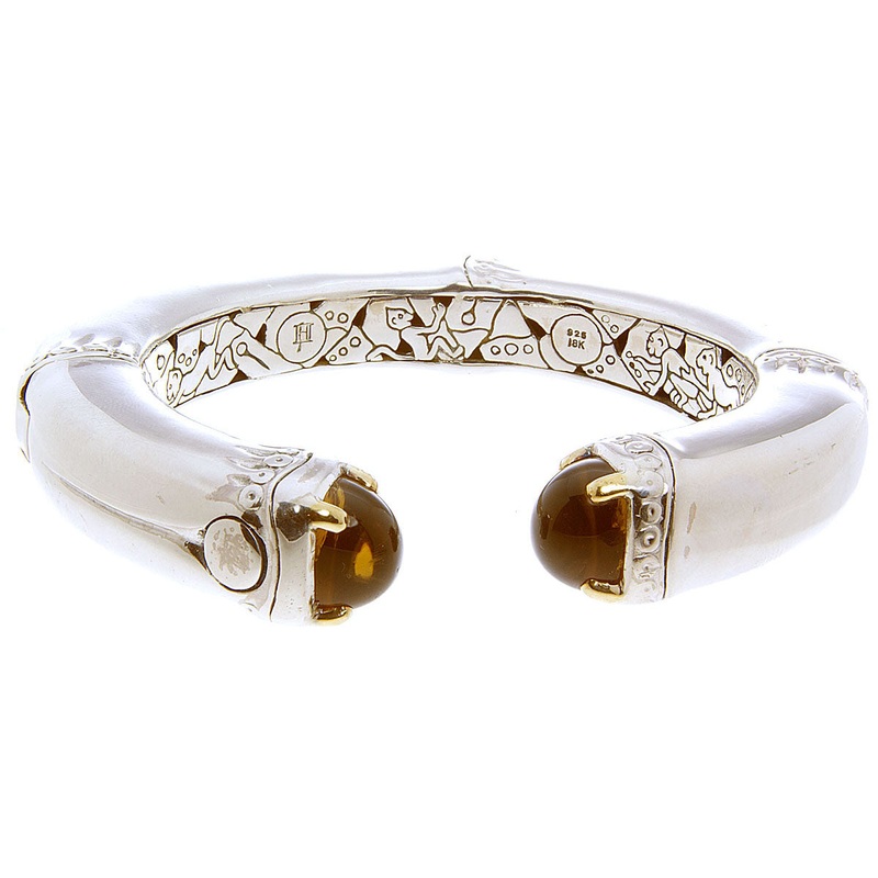 john-hardy-citrine-hinged-bangle-bracelet John Hardy Citrine Hinged Bangle Bracelet
