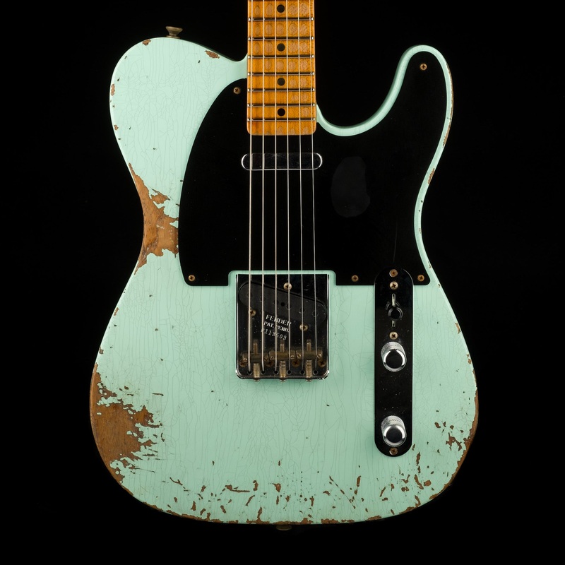 pre-owned-fender-custom-shop-1952-telecaster-heavy-relic-surf-green-with-ohsc Pre Owned Fender Custom Shop 1952 Telecaster Heavy Relic Surf Green with OHSC