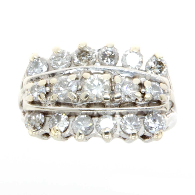 1950s-1-35ct-diamond-anniversary-band-ring 1950s 1.35ct Diamond Anniversary Band Ring